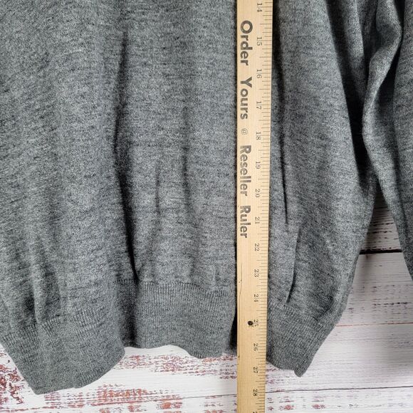 J Crew Mens Size L Sweatshirt Heather Gray Pullover Long Sleeve Casual EUC - Picture 2 of 9